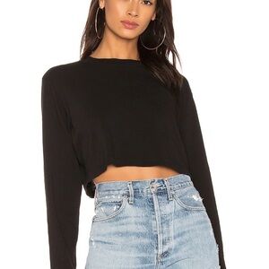 Cotton Citizen Tokyo Crop Black Long Sleeve Size Medium
